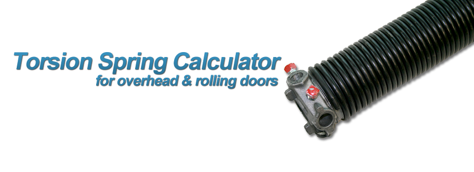 garage door spring calculator software
